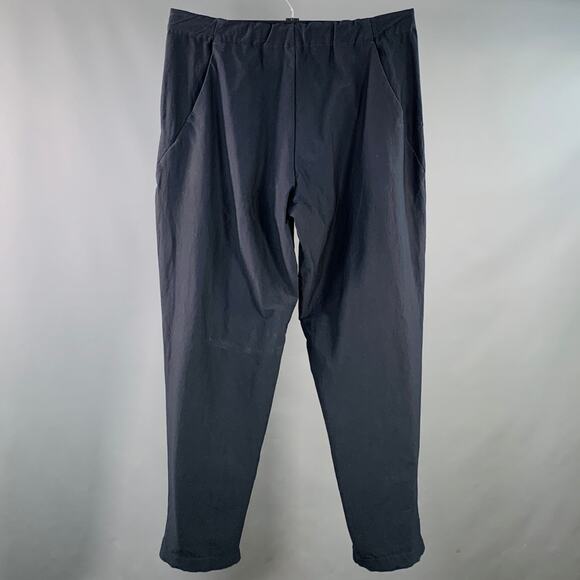 GOLDWIN Size L Navy Twill Nylon Blend Drawstring Casual Pants - Picture 3 of 7